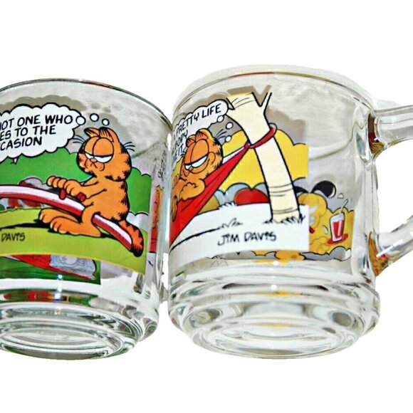 Garfield McDonald's Glasses Cups Jim Davis  Mugs Vintage - Picture 3 of 7